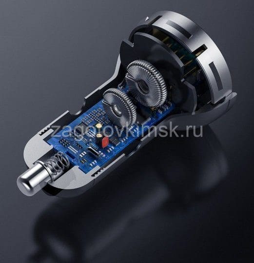 Автомобильная зарядка Baseus Digital Display Dual USB 4.8A 24W Car Charger VCBXA (CCBX-0G, CCBX-0S)
